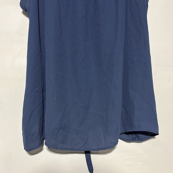 LOFT Outlet Blue Flutter Sleeve Sleeveless Square Neck Tank Top Size Large - Picture 3 of 8